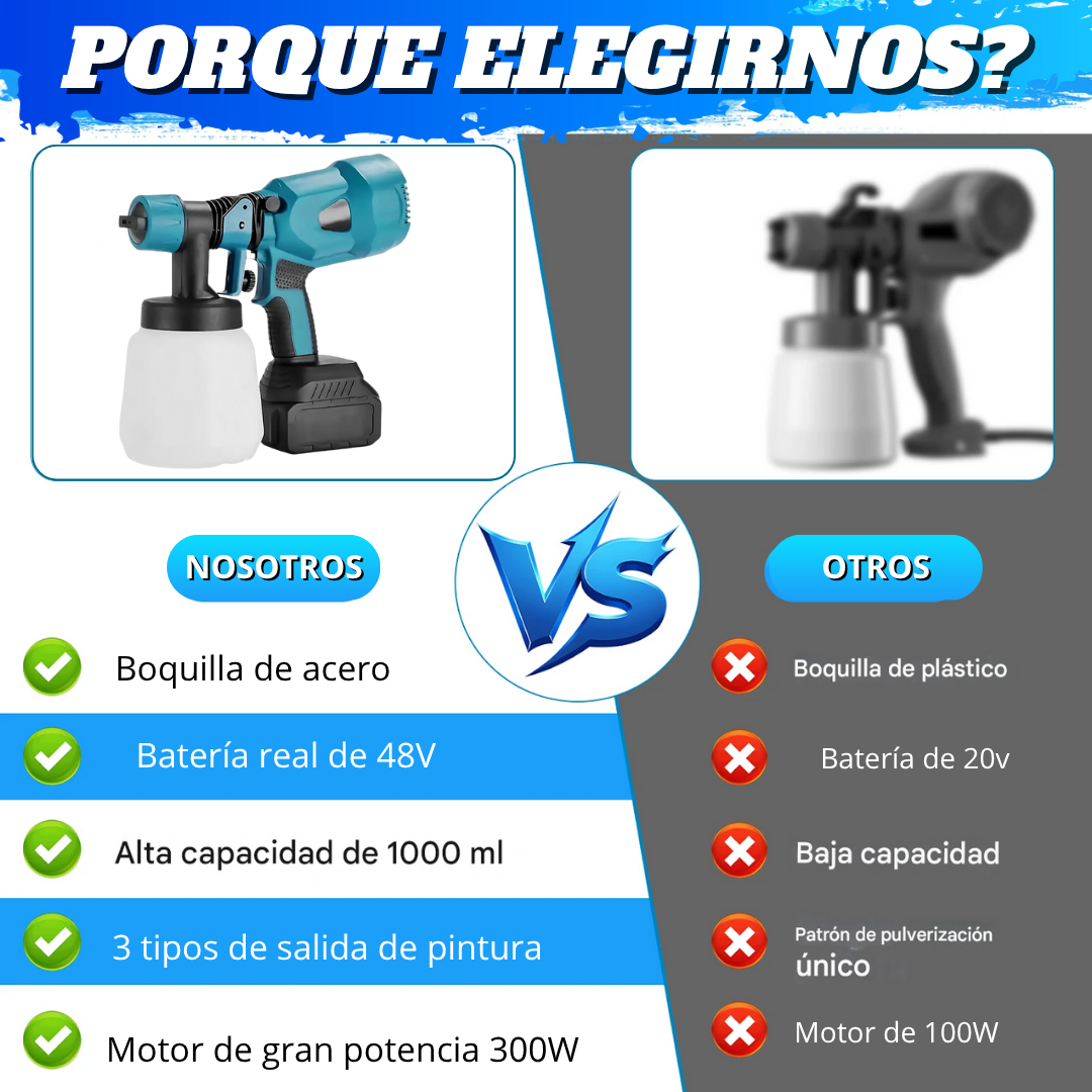 NUEVA PISTOLA DE PINTURA PAINTPRO 48V