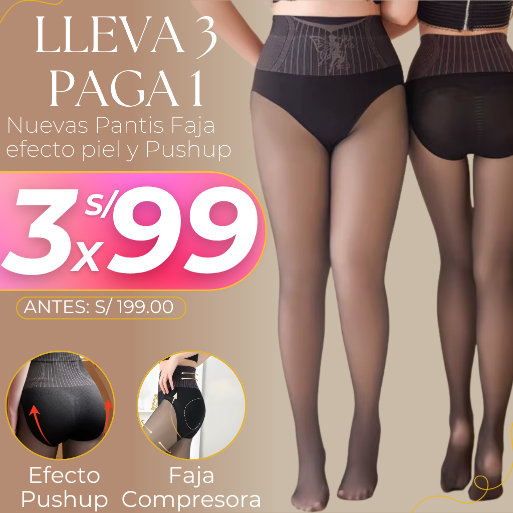 NUEVA PANTI EFECTO PIEL CON FAJA Y PUSH UP NATURALFIT