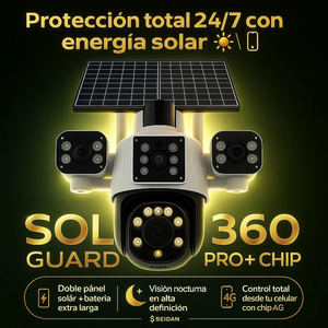 NUEVA CÁMARA VISION MAX 360 PRO - SOLAR CHIP 4G